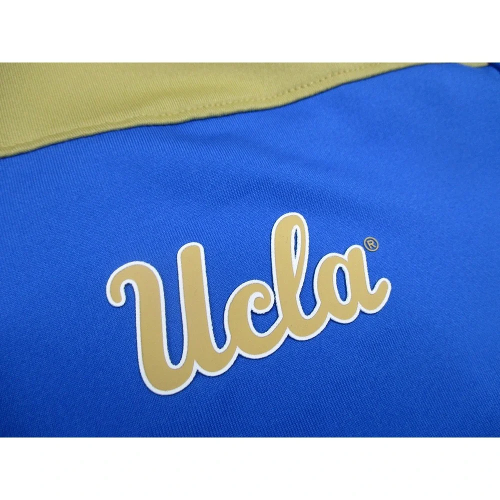 UCLA Bruins Shirt Mens Medium Blue Gold NCAA Basketball Jordan Dri Fit Polo